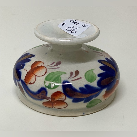 Early 19th Century Gaudy Welsh GRAPE Pattern Miniature Pedestal Sugar Bowl - Picture 9 of 15